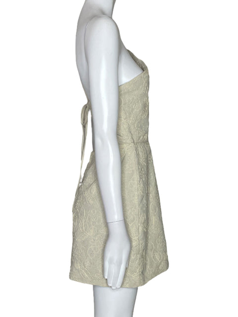 Vestido Khoul Bordado Beige-Talla S