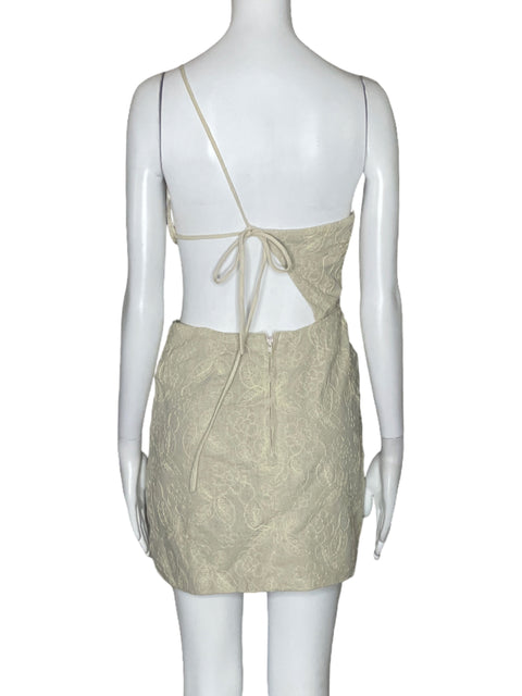 Vestido Khoul Bordado Beige-Talla S