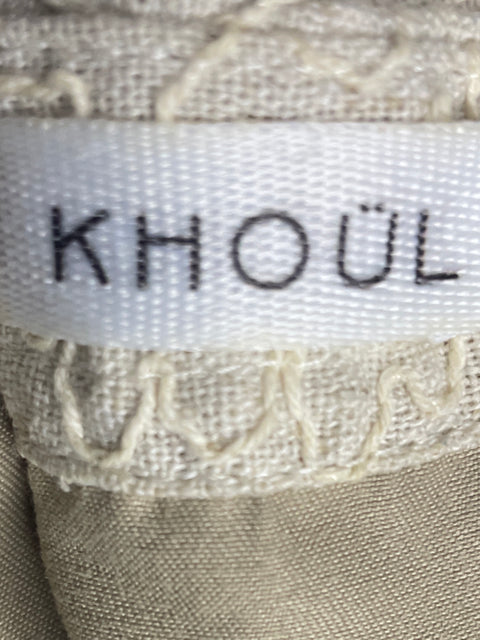 Vestido Khoul Bordado Beige-Talla S