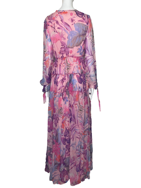 Vestido Rococo Sand Estampado Botones Rosado-Talla S