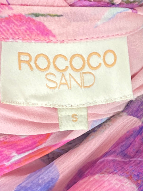 Vestido Rococo Sand Estampado Botones Rosado-Talla S