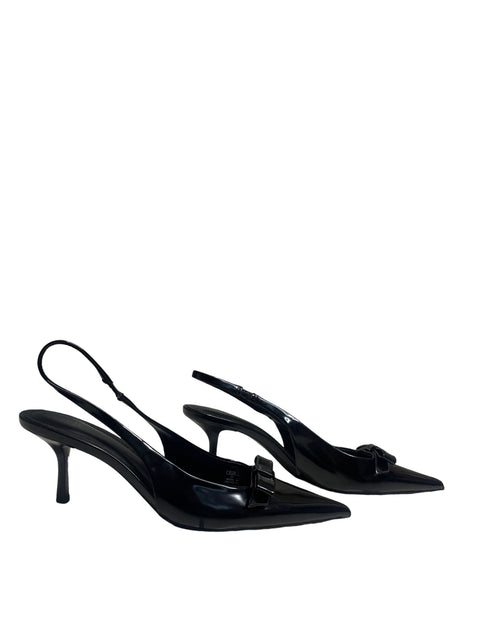 Calzado Zara Destalonado Lazo Negro-Talla 39