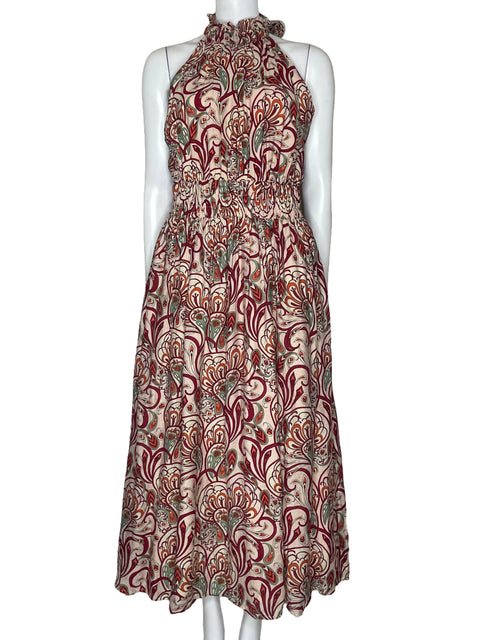 Vestido Ina Halter Estampado Rosado-Talla M