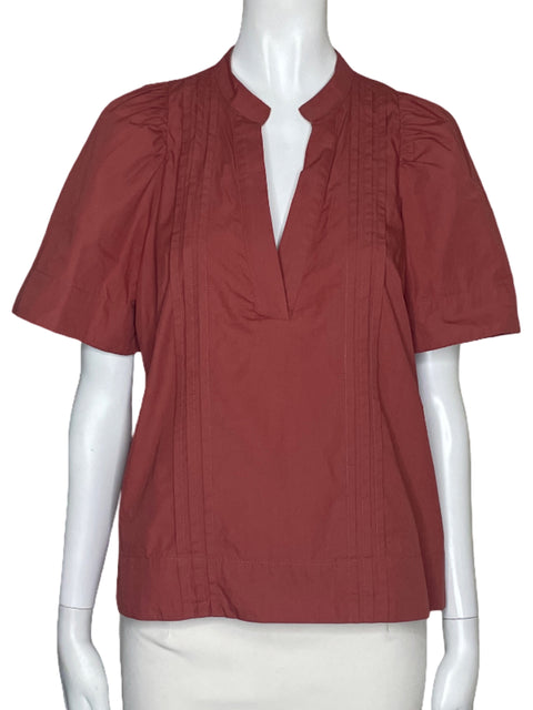 Blusa Maeve By Anthropologie Cuello V Rosado-Talla XS