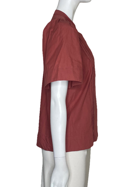 Blusa Maeve By Anthropologie Cuello V Rosado-Talla XS