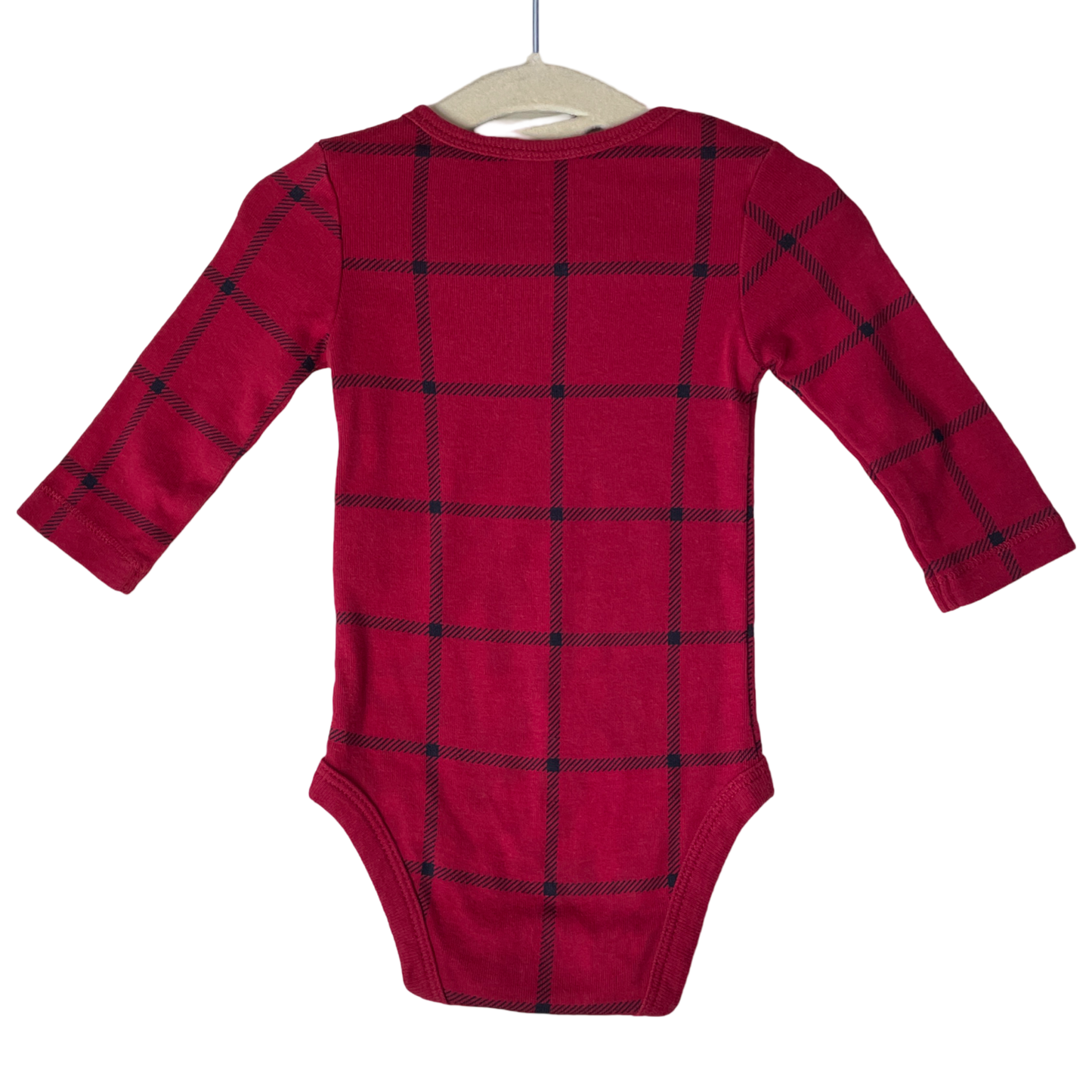 Body Carter's Cuadros Bolsillo Rojo--Talla 3M