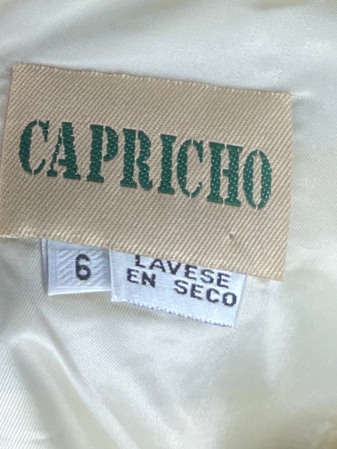 Vestido Capricho Rayas Beige-Talla 6