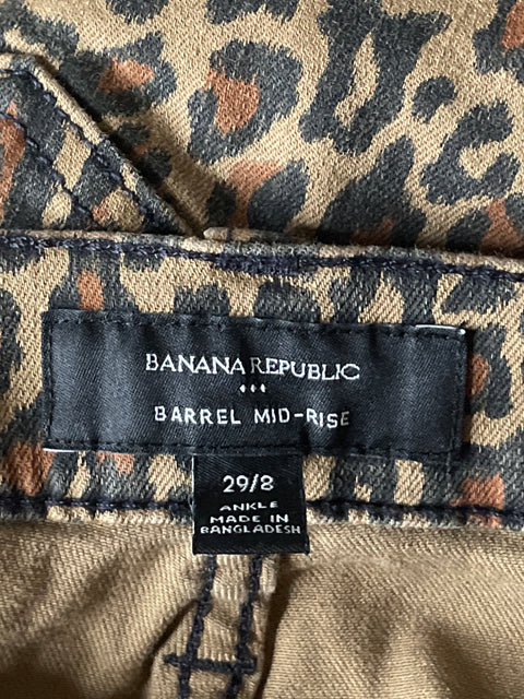 Pantalón Banana Republic Animal Print Denim Marrón-Talla 29