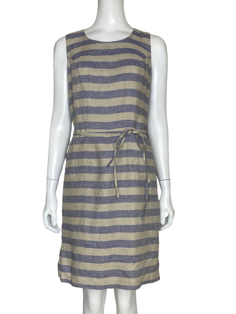 Vestido Capricho Rayas Beige-Talla 6