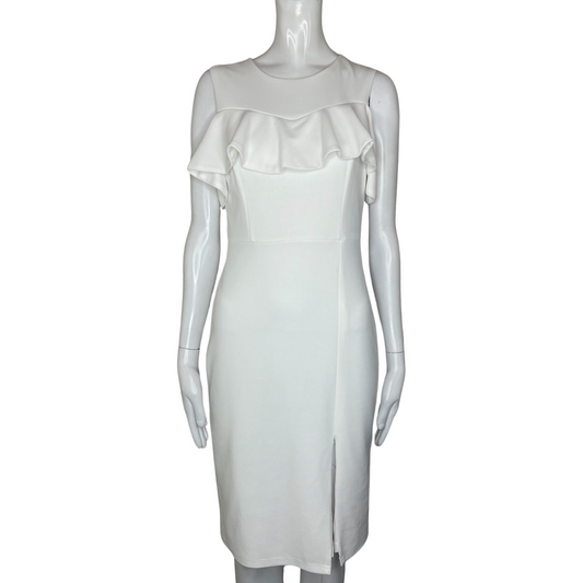 Vestido INA Sin Mangas Flecos Blanco - Talla S