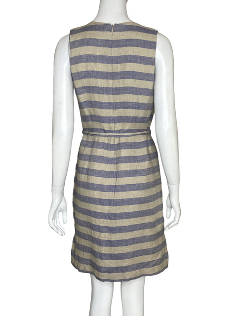 Vestido Capricho Rayas Beige-Talla 6