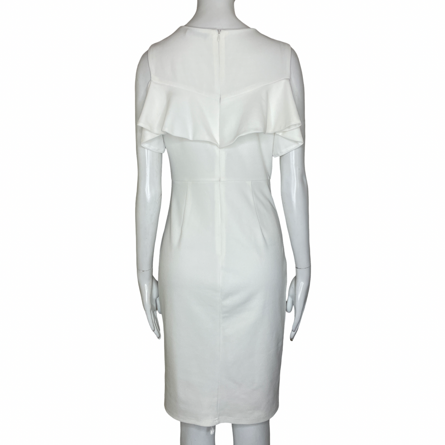 Vestido INA Sin Mangas Flecos Blanco - Talla S