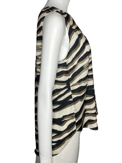 Top Banana Republic Estampado Sin Mangas Beige-Talla M