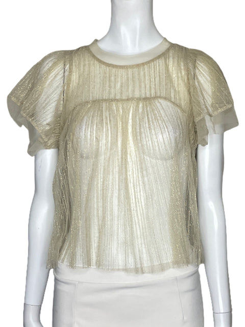 Blusa Sarah Hann Brillo Baige-Talla XS