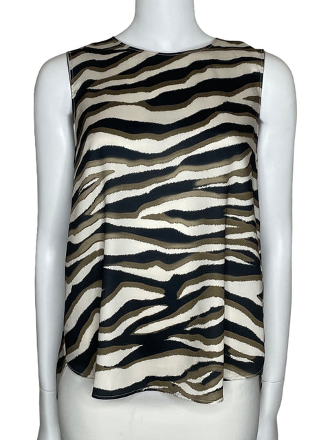 Top Banana Republic Estampado Sin Mangas Beige-Talla M