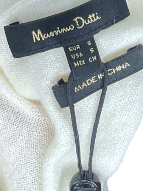 Sweater Massimo Dutti Cuello V Beige-Talla S