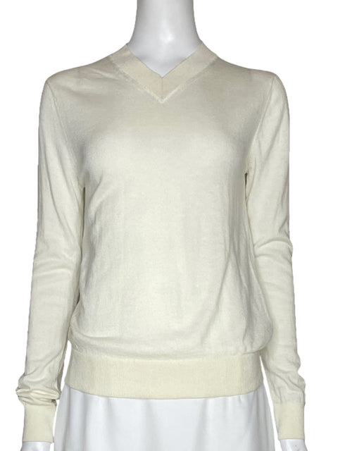 Sweater Massimo Dutti Cuello V Beige-Talla S