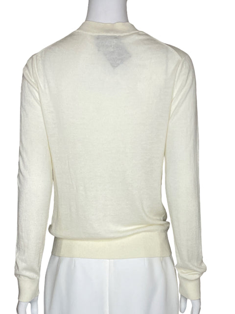 Sweater Massimo Dutti Cuello V Beige-Talla S