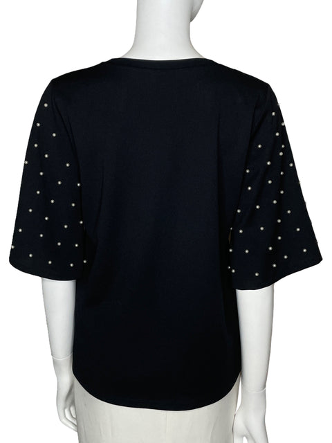 Top Ann Taylor Piedras Negro-Talla M