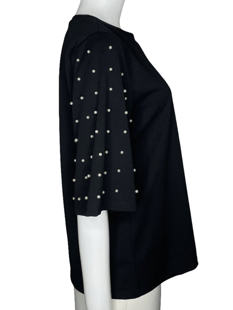 Top Ann Taylor Piedras Negro-Talla M