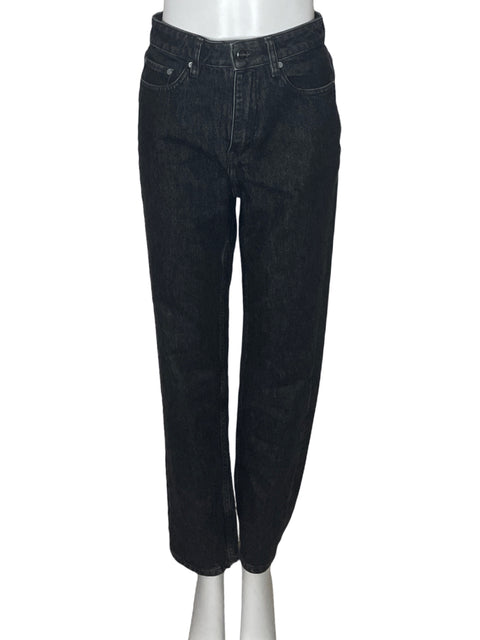 Pantalón Ganni Recto Bolsillo Negro - Talla 27