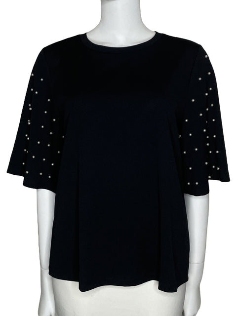 Top Ann Taylor Piedras Negro-Talla M