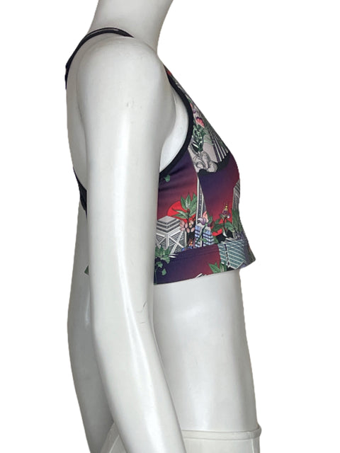 Top Nike Dry Fit Estampado RojoVino-Talla L