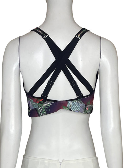 Top Nike Dry Fit Estampado RojoVino-Talla L