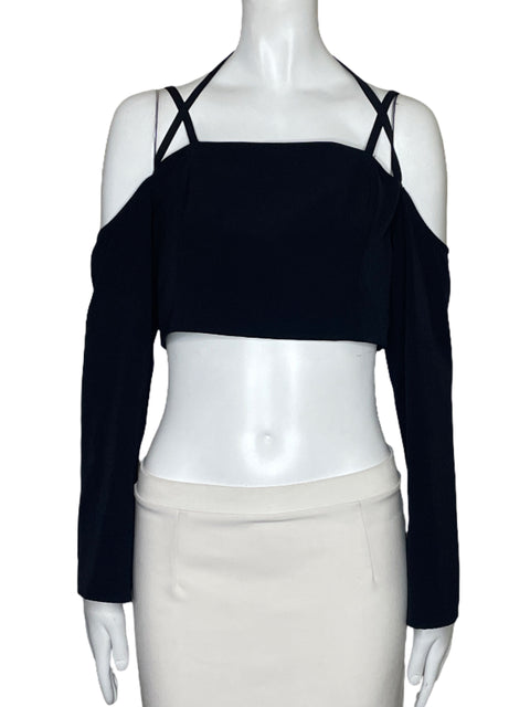 Blusa Finders Tiras Mangas Negro-Talla S