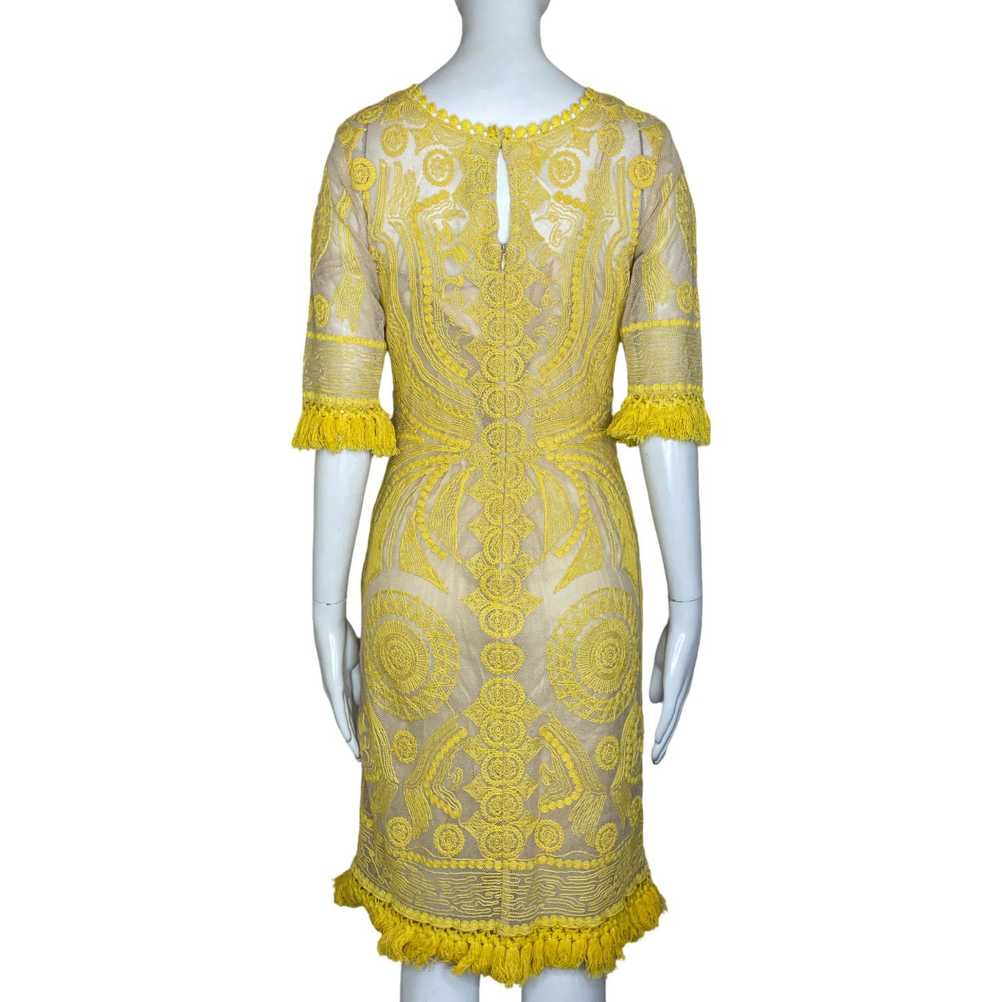 Vestido YOANA BARASCHI Bordados Amarillo - Talla 4