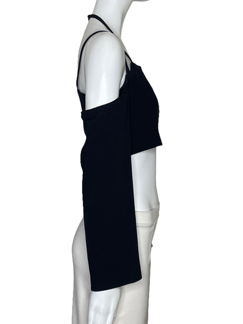 Blusa Finders Tiras Mangas Negro-Talla S