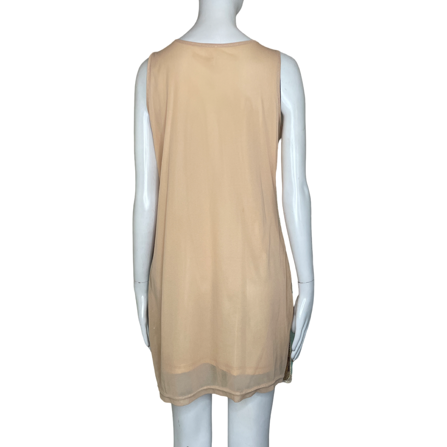 Vestido PRONTO Sin Mangas Lentejuelas Beige - Talla S