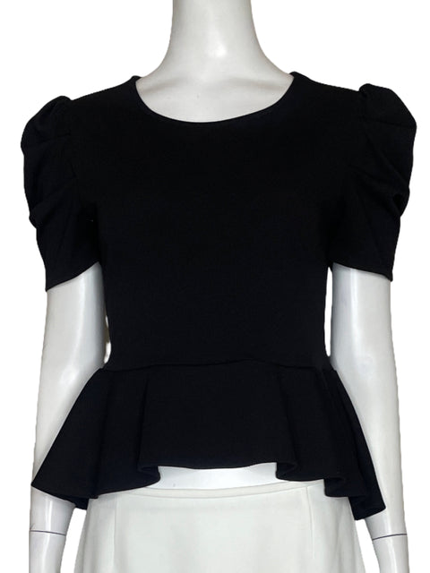 Top Studio F Peplum Negro-Talla S