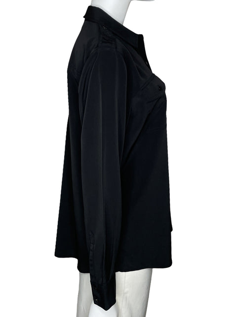 Camisa Karl Lagerfeld Manga Larga Bolsillos Negro-Talla M