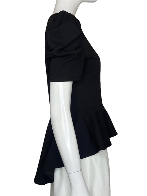 Top Studio F Peplum Negro-Talla S