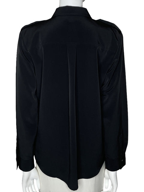 Camisa Karl Lagerfeld Manga Larga Bolsillos Negro-Talla M