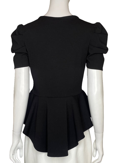Top Studio F Peplum Negro-Talla S