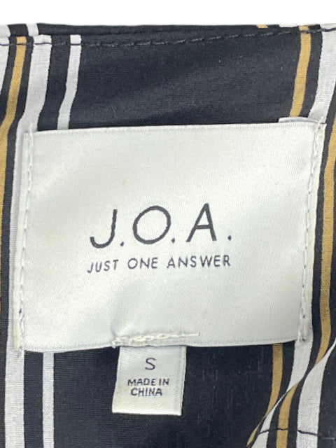 Blusa J.O.A Rayas Tiras Negro-Talla S