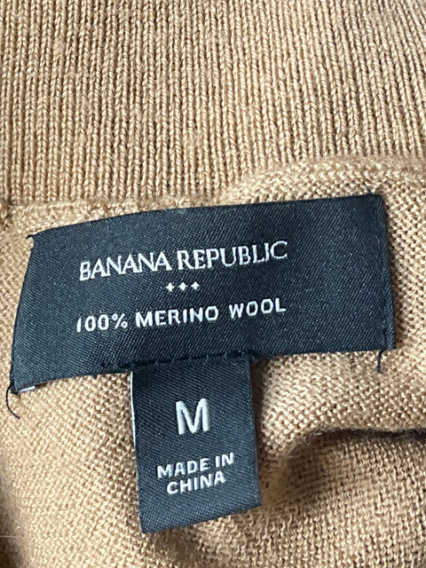 Top Banana Republic Cuello Alto Sin Mangas Beige-Talla M