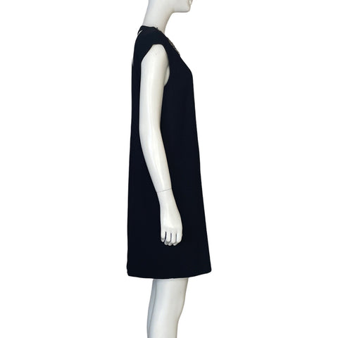 Vestido MNG Cuello Abalorios Negro-Talla M