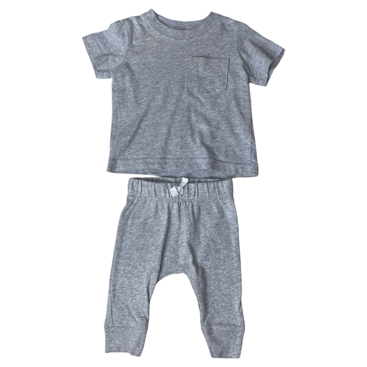 Set Carter's Camiseta+Pantalón Gris-Talla 3M