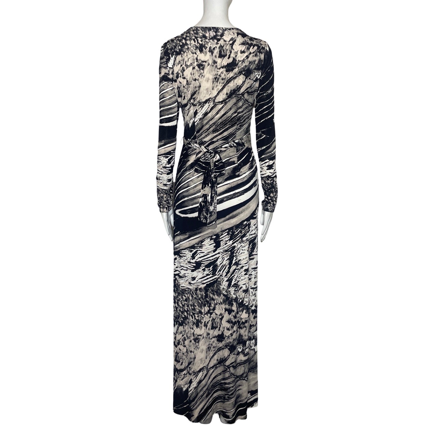 Vestido BCBG Maxazria Estampado Cuello V 
Beige-Talla XS