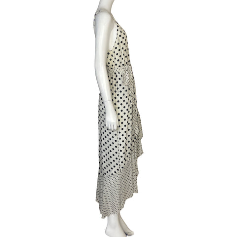 Vestido Alice+Olivia Dots Vuelos Blanco-Talla 8