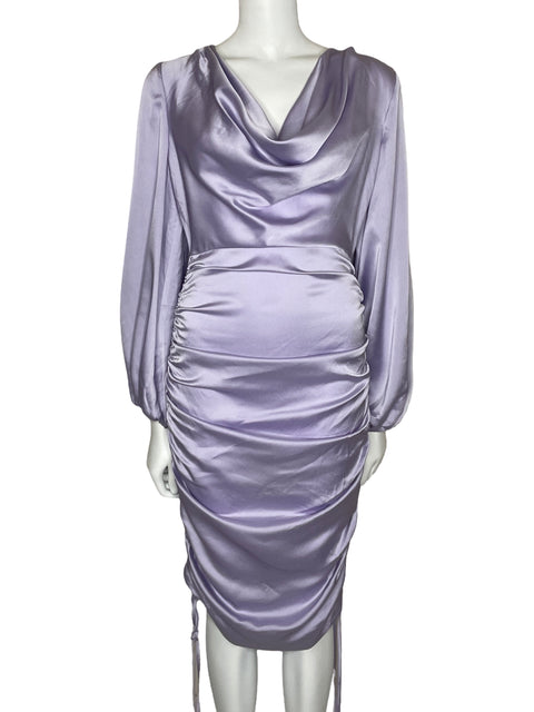 Vestido Finders Keepers Drapeado Morado-Talla 6