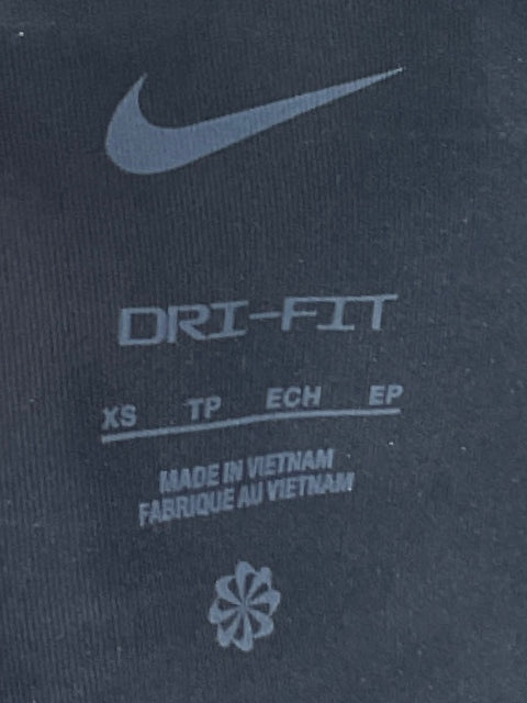 Top Nike Swoosh Bra Metalizado Negro-Talla XS