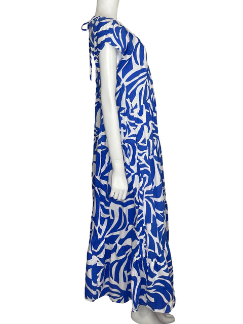 Vestido 1. State Maxi Estampado Azul - Talla M