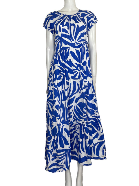 Vestido 1. State Maxi Estampado Azul - Talla M