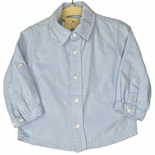 Camisa Baby El Corte Ingles  Oxford Azul-Talla 6M