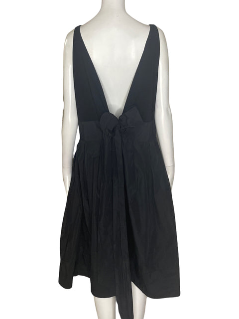 Vestido Ralph Lauren Midi Acampanado Negro - Talla 12