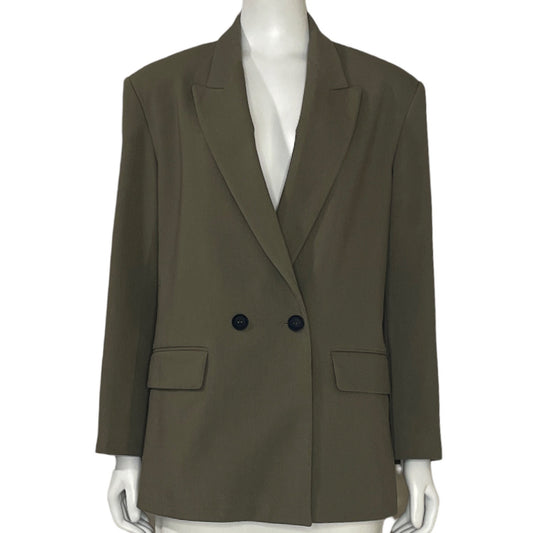 Blazer Zara Dos Botones Verde-Talla M